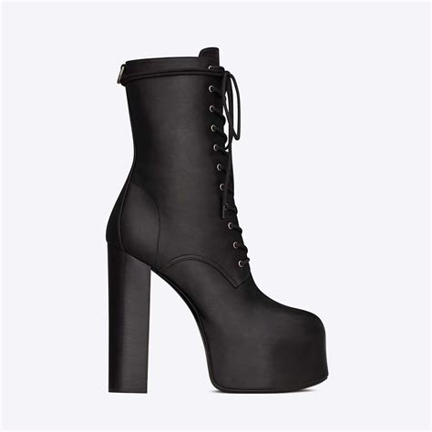 ysl leather booties|Saint Laurent Boots for Women .